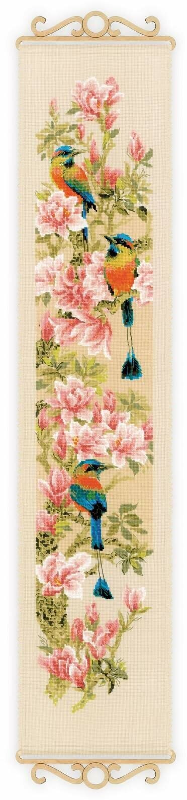 Набор для вышивания крестом Тропические птички Риолис арт.1905 19х90 см