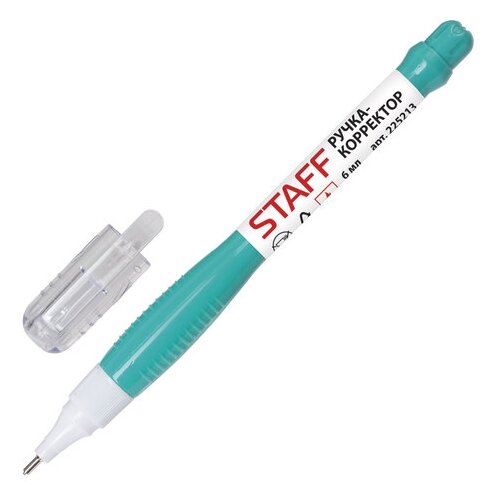 Ручка-корректор STAFF, 6 мл, металлический наконечник, 225213