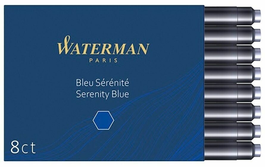 Картридж Waterman (S0110860) синие чернила для ручек перьевых (8шт) - фото №5