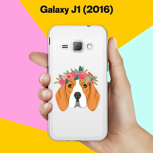 Силиконовый чехол на Samsung Galaxy J1 (2016) Красивые бигль / для Самсунг Галакси Джей 1 (2016) чехол книжка волшебные сердечки на samsung galaxy j1 2016 самсунг джей 1 2016 с эффектом блика черный