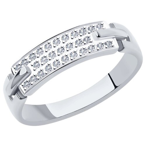 фото Sokolov кольцо из белого золота с бриллиантами 1012065, размер 17