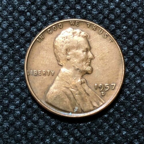 Монета США 1 цент 1957 год #3-4