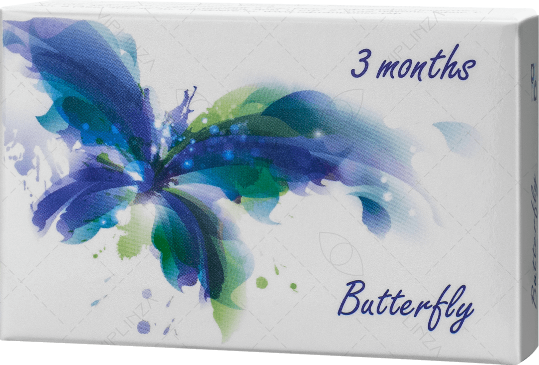 Контактные линзы Офтальмикс Butterfly 3-х тоновые R 8.6, D -3.0, Зеленый, DIA 14.2, 2 линзы