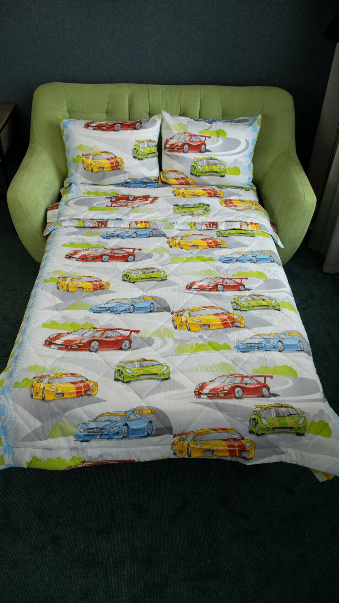 Комплект с одеялом DonCotton "Гонки", 1.5 - спальный - фотография № 5