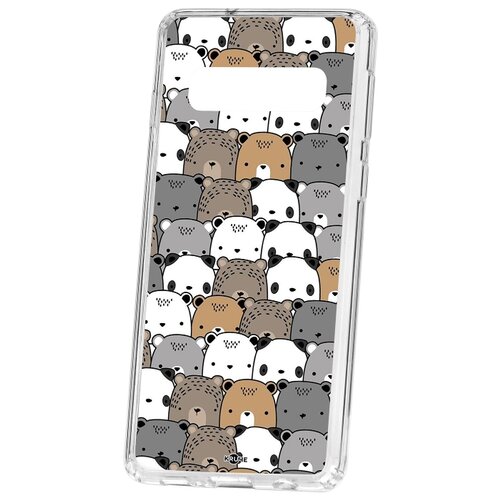 фото Чехол-накладка samsung galaxy s10 kruche print медвежата
