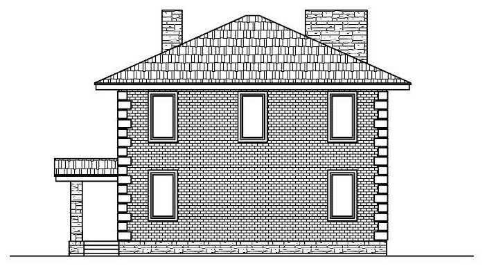 Проект газобетонного дома Catalog-Plans-40-04DF (165,18кв.м, 10,3x9,8м, газобетон 400) - фотография № 4