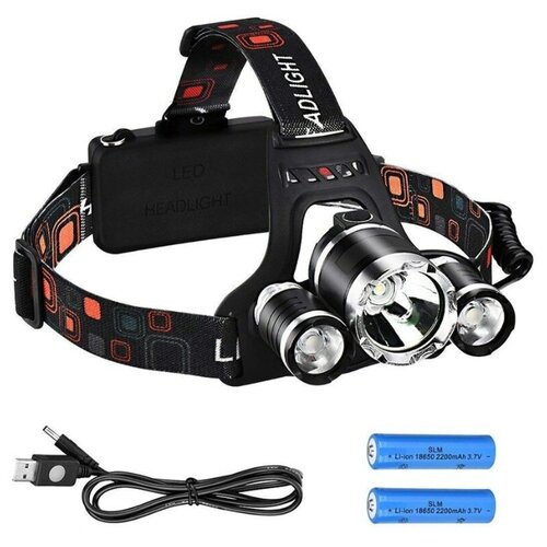фото Мощный налобный светодиодный аккумуляторный фонарь high power headlamp нет бренда