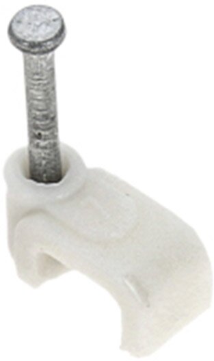 фото Скобы для крепления кабеля плоские EKF PROxima plcn-ss-8 8 мм полипропилен белые (50 шт.)