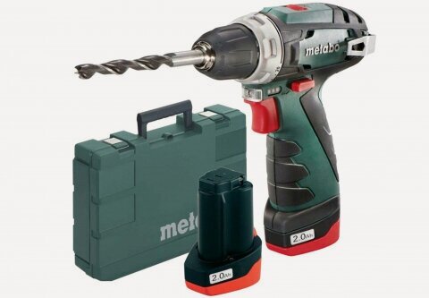 Изображение товара Дрель-шуруповерт аккумуляторная Metabo PowerMaxx BS Basic (600080500), 2 АКБ, быстрая ЗУ, бол. кейс