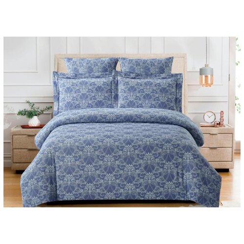 фото Постельное белье cleo "cotton jacquard" сатин-жаккард; арт: cj-02; размер: евро размер евро 4 наволочки
