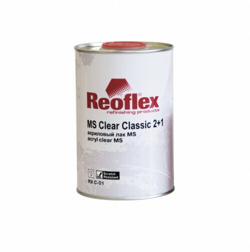 Лак акриловый Reoflex MS 2+1 Clear Classic 1 л. с отвердителем 0,5 л.