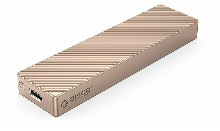 Корпус для SSD M.2 NVMe, USB3.1 Gen2 Type-C (10 Гбит/с), Orico M212C3-G2, розовое золото (ORICO-M212C3-G2-RG-BP)