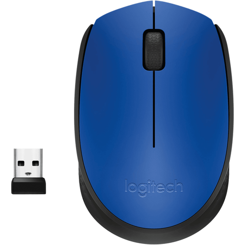 Мышь беспроводная Logitech M171 Blue (синяя, оптическая, 1000dpi, 2.4 GHz/USB-ресивер) (арт. 910-004644, M/N: M-R0060 / C-U0010) мышь беспроводная logitech m590 multi device silent graphite tonal темно серая bluetooth 2 4 ghz usb ресивер logitech unifying® 1000dpi 1 батар