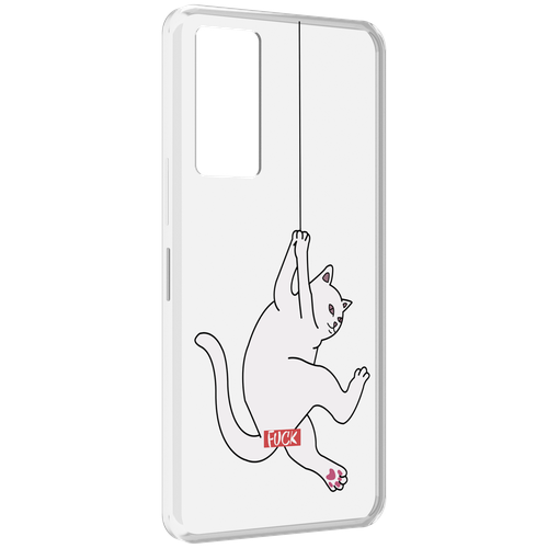Чехол MyPads котяра-на-веревке для Infinix Note 11 задняя-панель-накладка-бампер