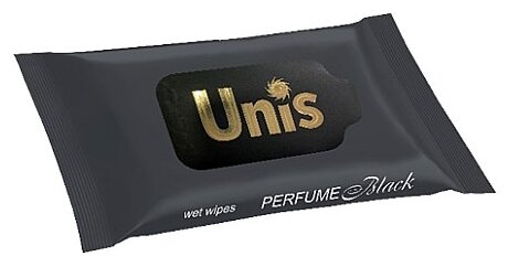 фото Unis Влажные салфетки Perfume Black антибактериальные