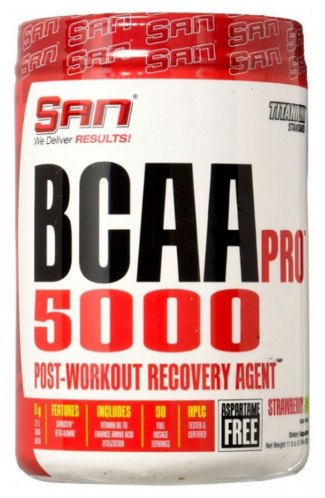 Аминокислоты SAN BCAA Pro 5000 фруктовый пунш 690 гр. БЦАА порошок