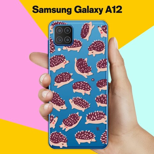 Силиконовый чехол Ёжики на Samsung Galaxy A12