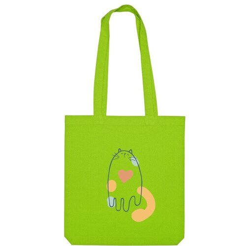 Сумка шоппер Us Basic, зеленый сумка кошечка весна фиолетовый