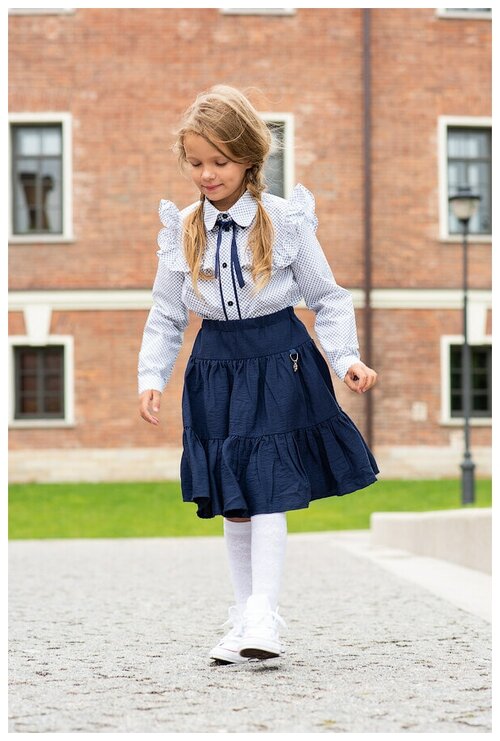 Школьная юбка Leya.me, размер 158, синий