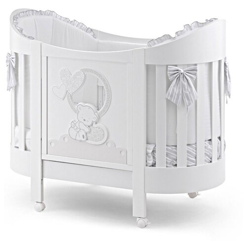 фото Овальная кровать italbaby love oval белая