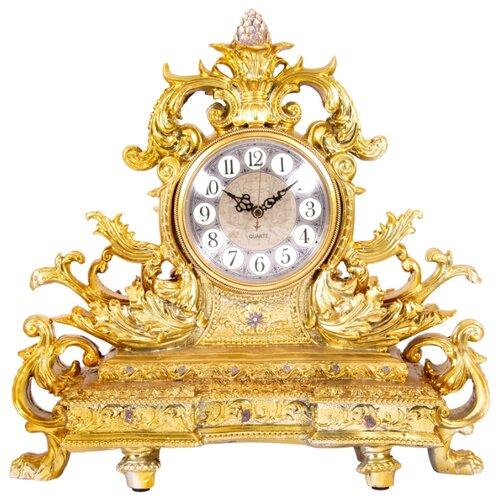 фото Часы каминные русские подарки рококо 59109 золотистый