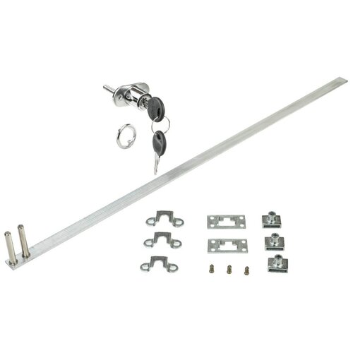 Мебельный замок центральный 288-500 для 3-х ящиков 19мм, штыревой, комплект