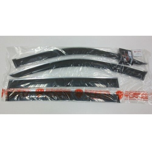 Дефлекторы окон накладные VW Tiguan 2008-2016 хромированный молдинг V21808CR 4250₽