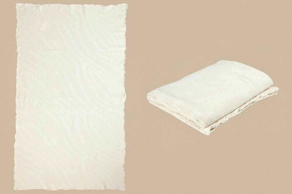 80х145 Белое банное полотенце Ветер полотенце 80х145 - фотография № 8