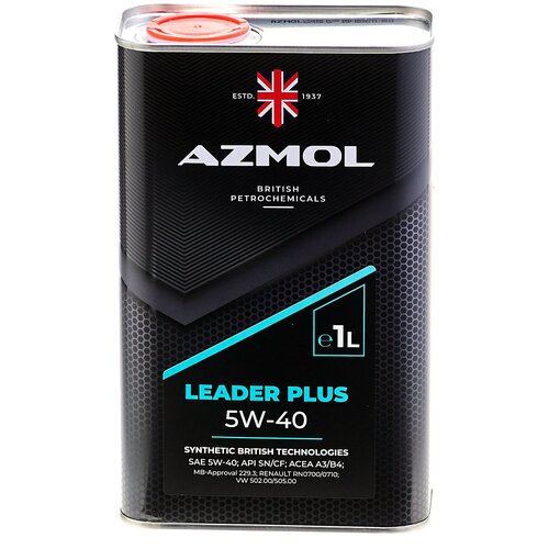 Масло моторное 5W-40 синтетическое AZMOL Leader Plus 5w40 4л
