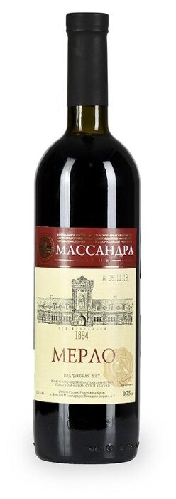 Вино Массандра Мерло, 0.75 л