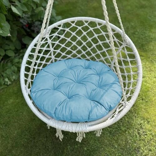 Круглая подушка для садовых качелей Билли, напольная сидушка 60D, небесно-голубая подушка сидушка голубая