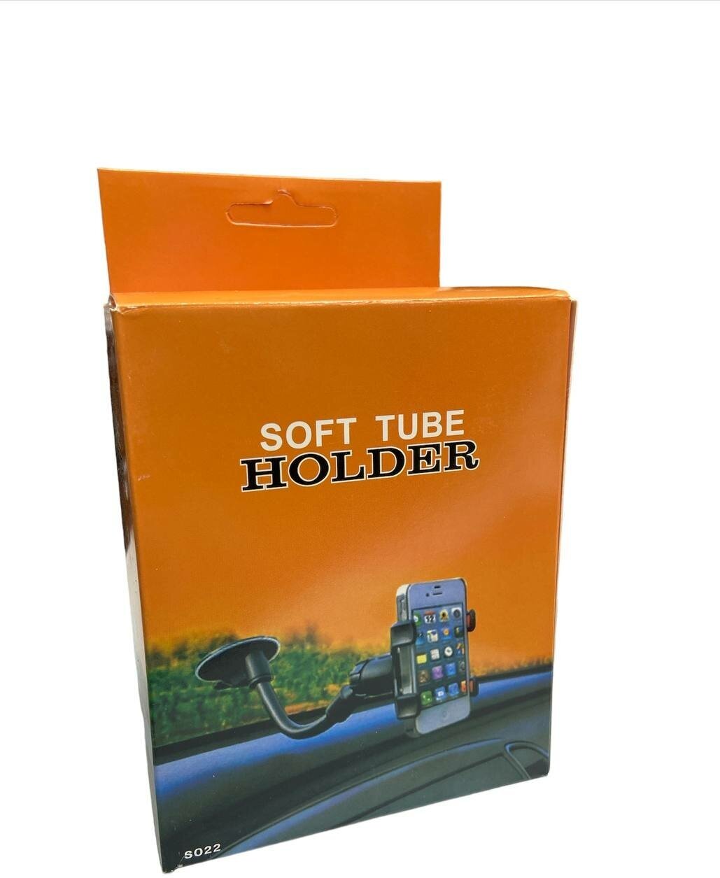 фото Держатель в машину для телефона на присоске зажим на стекло или панель 16см