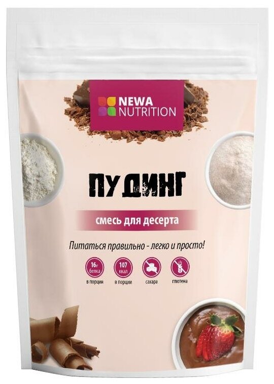 Newa Nutrition Смесь для высокобелкового пудинга, шоколадный вкус, 150 гр, Newa Nutrition