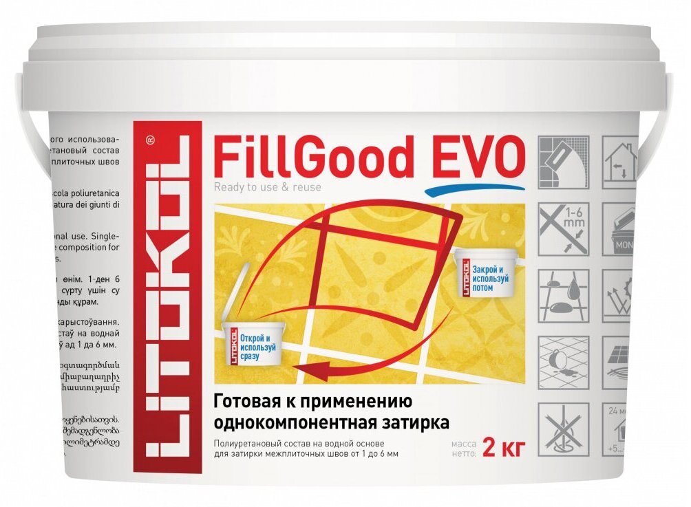 Затирка Litokol Fillgood Evo F.140 Nero Grafite 2 кг