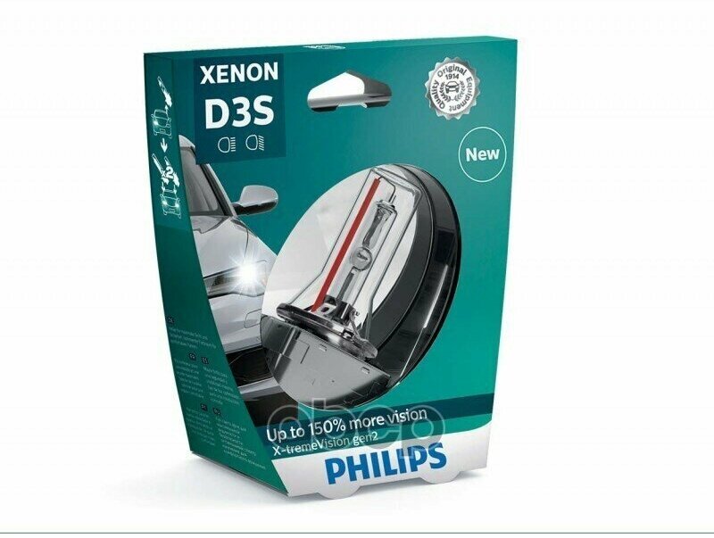 Лампа D3s 42V-35W (Pk32d-5)4800K X-Tremevision Gen 2 (Philips) Philips арт. 42403XV2S1