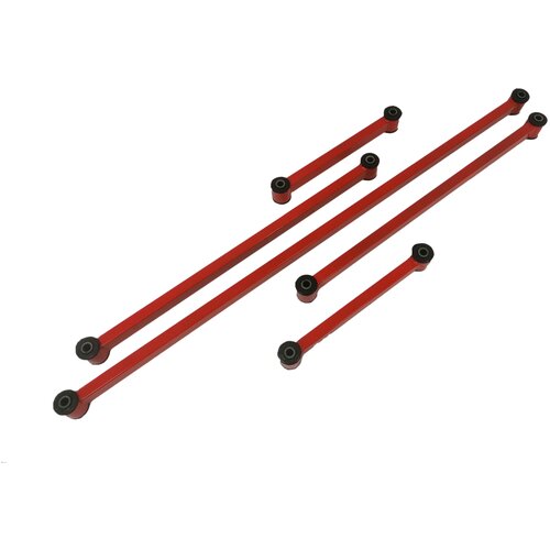 Тяги реактивные усиленные ВАЗ 2121-2123, 2101-07 проф. труба (к-кт из 5шт) красная с сайлентблоками 2108-2915446