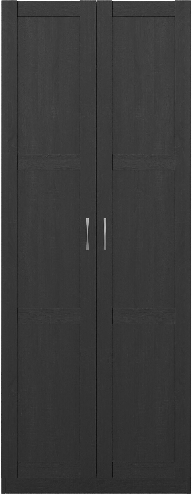 Шкаф для одежды, 78х202см, 2 профильные двери, дуб венге - фотография № 3