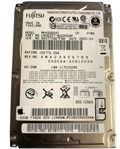 Жесткий диск Fujitsu MHV2060AT 60Gb 4200 IDE 2,5" HDD