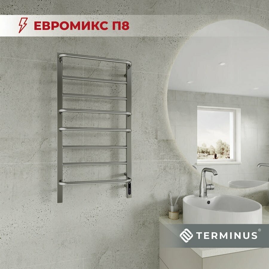 Полотенцесушитель электрический Terminus Евромикс П8 400x850 квадро - фото №3