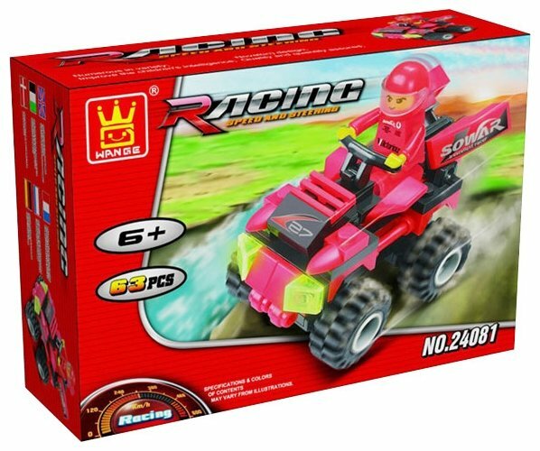 Конструктор Wange "гонка на квадроцикле" 63 детали