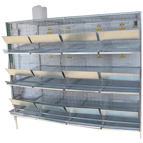 Клетка для кур до 96 голов 3-х ярусная с каркасом