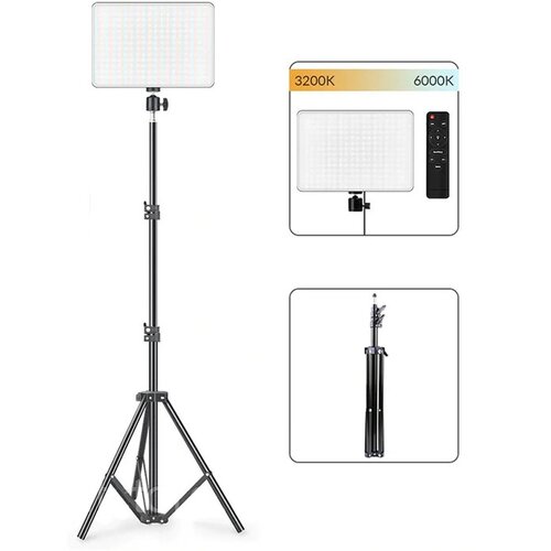 Лампы для фото Camera Light Студийный свет 27 см Led Camera Light MM240 Ra96 42W с пультом и штативом 450000₽