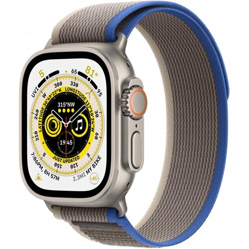 Apple Watch Ultra 2 49 titanium case with S/M blue/black trail loop