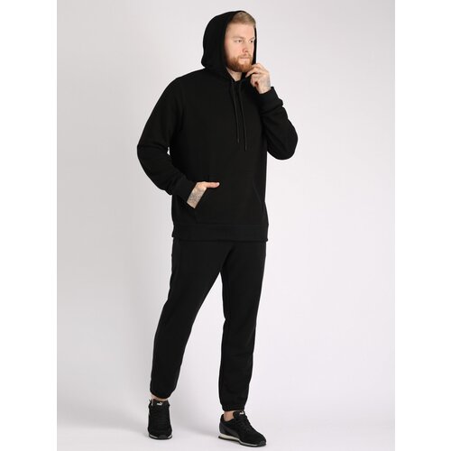 фото Брюки спортивные с начёсом мужские, цвет чёрный, размер 48 argo classic