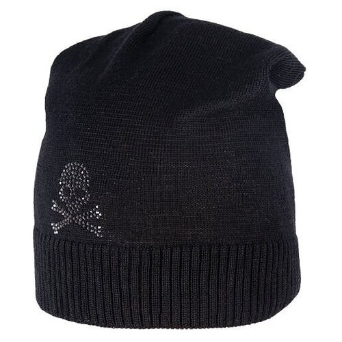 Шапка mialt, размер 54-56, черный шапка ушанка размер 54 56 черный
