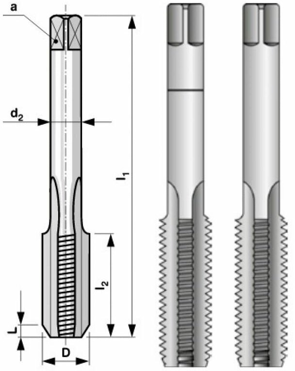 Метчик Bucovice(CzTool) M7x10 (Комплект 2) 115CrV3 CSN223010 6h(2N) 110070