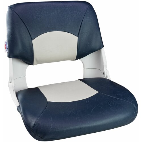 Кресло складное мягкое SKIPPER, цвет синий/белый