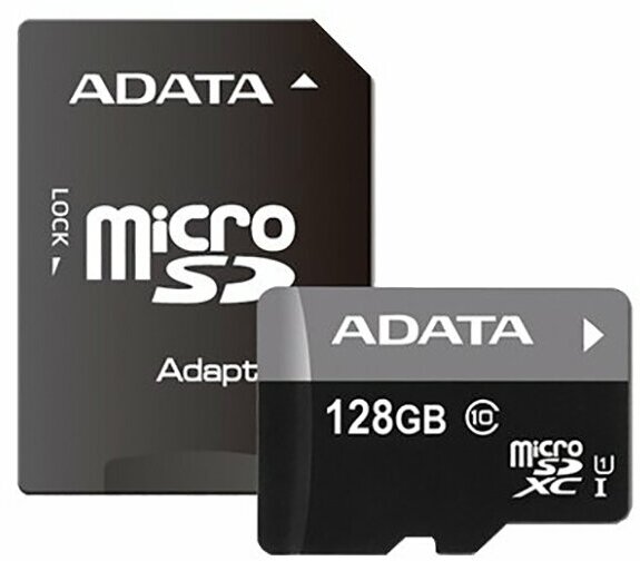 Карта памяти Adata A-Data Premier microSDXC Class 10 64Gb UHS-I U1 + SD adapter AUSDX64GUICL10-RA1