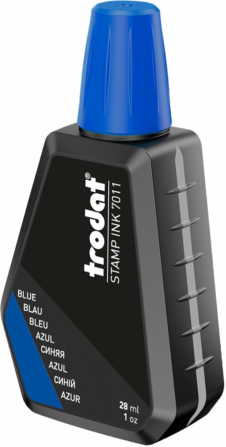 Краска штемпельная TRODAT синяя 28 мл, на водной основе, 7011с, - Комплект 2 шт.(компл.)