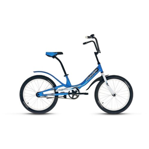 фото Подростковый городской велосипед forward scorpions 20 1.0 (2020) синий/белый 10.5" (требует финальной сборки)